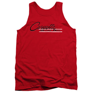 AN OFFCIALLY LICENSED CHEVROLET RETRO STINGRAY ADULT UNISEX TANK TOP RED