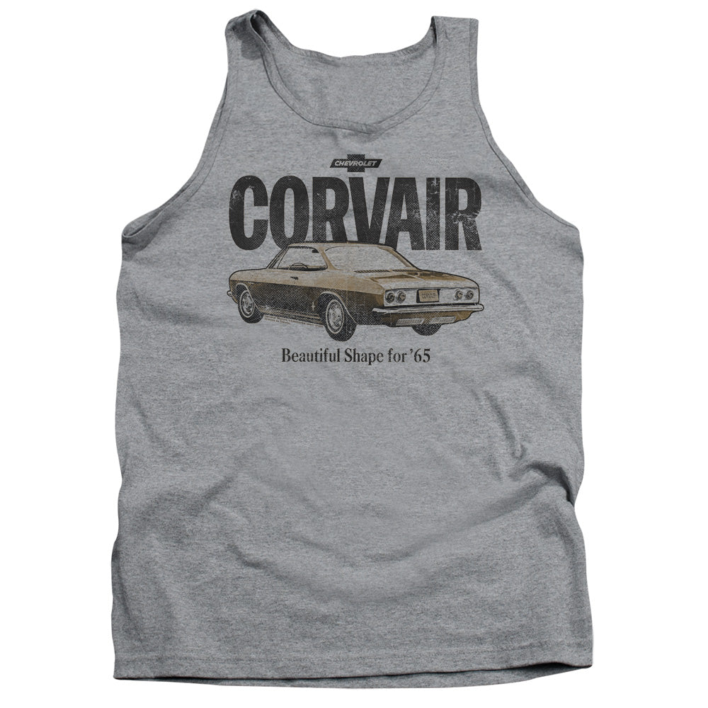 AN OFFCIALLY LICENSED CHEVROLET RETRO CORVAIR ADULT UNISEX TANK TOP ATHLETIC HEATHER