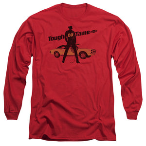 AN OFFCIALLY LICENSED CHEVROLET TOUGH TO TAME MEN'S LONG SLEEVE T-SHIRT RED