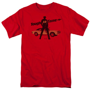 AN OFFCIALLY LICENSED CHEVROLET TOUGH TO TAME MEN'S REGULAR FIT T-SHIRT RED