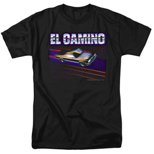 AN OFFCIALLY LICENSED CHEVROLET EL CAMINO 85 MEN'S REGULAR FIT T-SHIRT BLACK