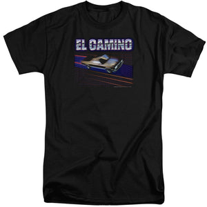 AN OFFCIALLY LICENSED CHEVROLET EL CAMINO 85 MEN'S TALL FIT T-SHIRT BLACK