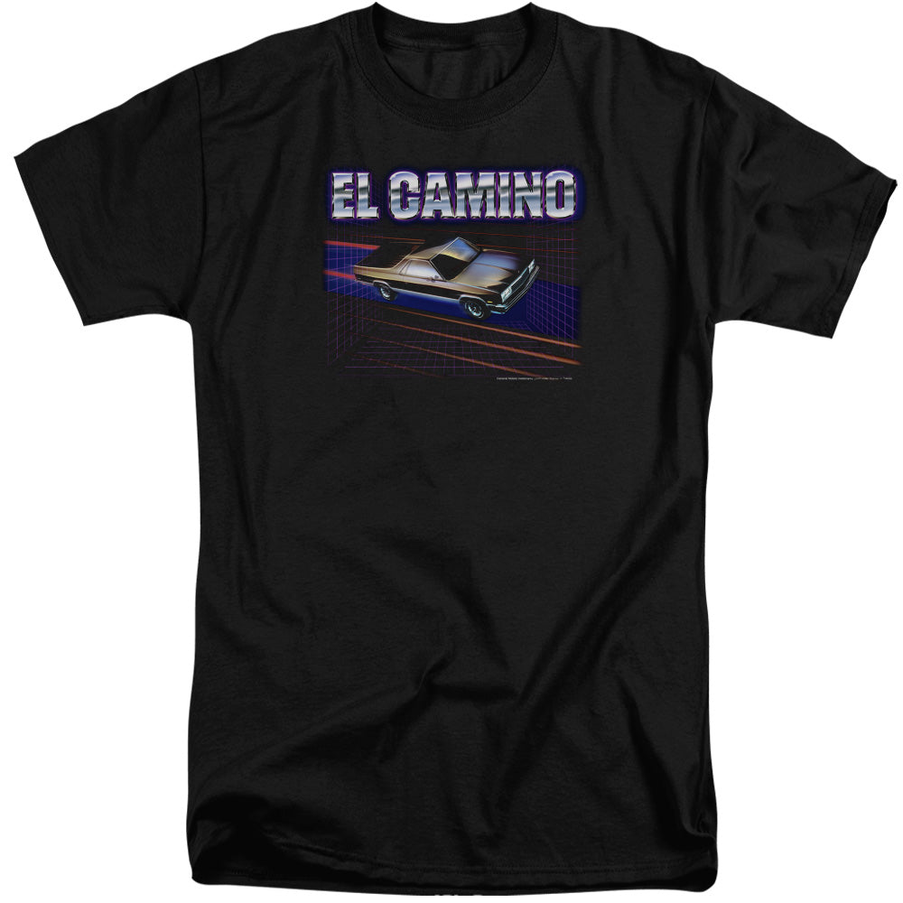 AN OFFCIALLY LICENSED CHEVROLET EL CAMINO 85 MEN'S TALL FIT T-SHIRT BLACK