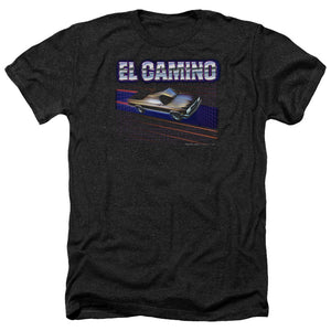 AN OFFCIALLY LICENSED CHEVROLET EL CAMINO 85 MEN'S HEATHER T-SHIRT CHARCOAL