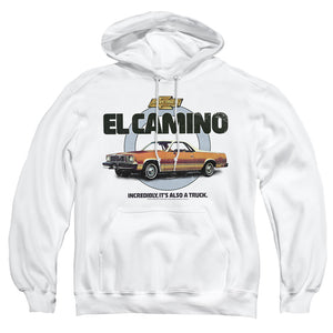 AN OFFCIALLY LICENSED CHEVROLET ALSO A TRUCK ADULT UNISEX PULLOVER HOODIE WHITE