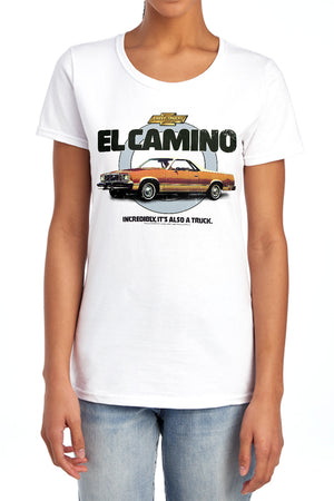 AN OFFCIALLY LICENSED CHEVROLET ALSO A TRUCK WOMEN'S REGULAR FIT T-SHIRT WHITE