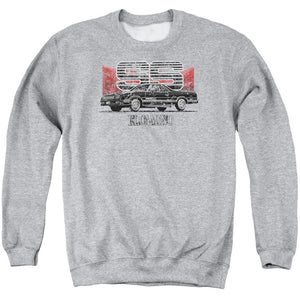 AN OFFCIALLY LICENSED CHEVROLET EL CAMINO SS MOUNTAINS ADULT UNISEX CREWNECK SWEATSHIRT ATHLETIC HEATHER