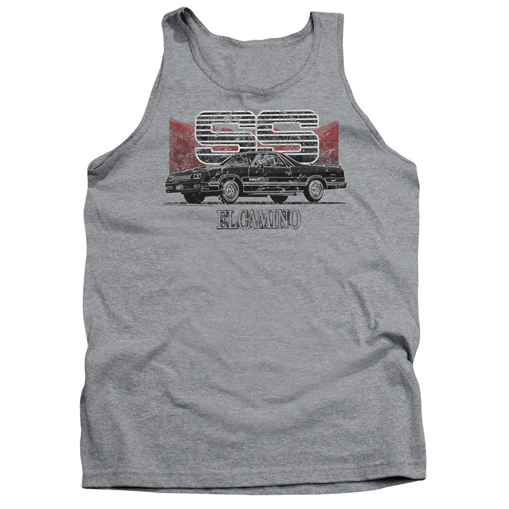 AN OFFCIALLY LICENSED CHEVROLET EL CAMINO SS MOUNTAINS ADULT UNISEX TANK TOP ATHLETIC HEATHER