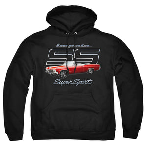 AN OFFCIALLY LICENSED CHEVROLET IMPALA SS ADULT UNISEX PULLOVER HOODIE BLACK