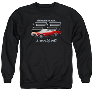 AN OFFCIALLY LICENSED CHEVROLET IMPALA SS ADULT UNISEX CREWNECK SWEATSHIRT BLACK