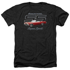 AN OFFCIALLY LICENSED CHEVROLET IMPALA SS MEN'S HEATHER T-SHIRT CHARCOAL