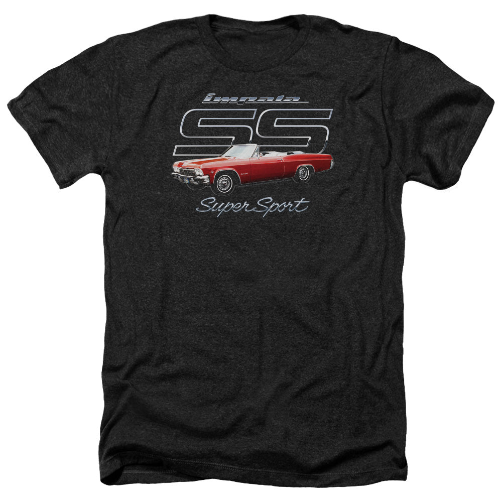 AN OFFCIALLY LICENSED CHEVROLET IMPALA SS MEN'S HEATHER T-SHIRT CHARCOAL