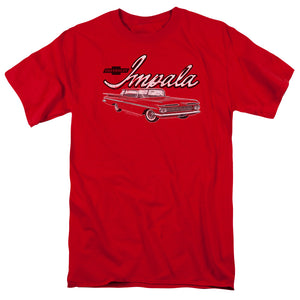 AN OFFCIALLY LICENSED CHEVROLET CLASSIC IMPALA MEN'S REGULAR FIT T-SHIRT RED