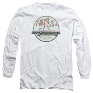 AN OFFCIALLY LICENSED CHEVROLET DO THE BU MEN'S LONG SLEEVE T-SHIRT WHITE