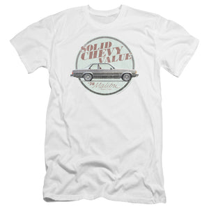 AN OFFCIALLY LICENSED CHEVROLET DO THE BU MEN'S PREMIUM SLIM FIT T-SHIRT WHITE