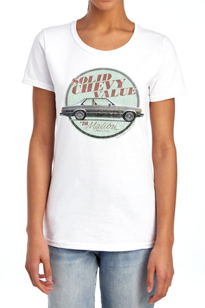 AN OFFCIALLY LICENSED CHEVROLET DO THE BU WOMEN'S REGULAR FIT T-SHIRT WHITE