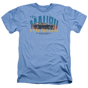 AN OFFCIALLY LICENSED CHEVROLET THUMBS UP MEN'S HEATHER T-SHIRT LIGHT BLUE