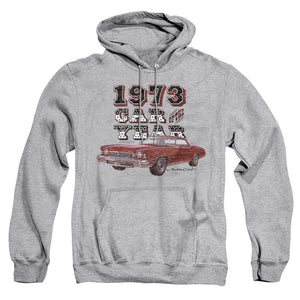 AN OFFCIALLY LICENSED CHEVROLET CAR OF THE YEAR ADULT UNISEX PULLOVER HOODIE ATHLETIC HEATHER