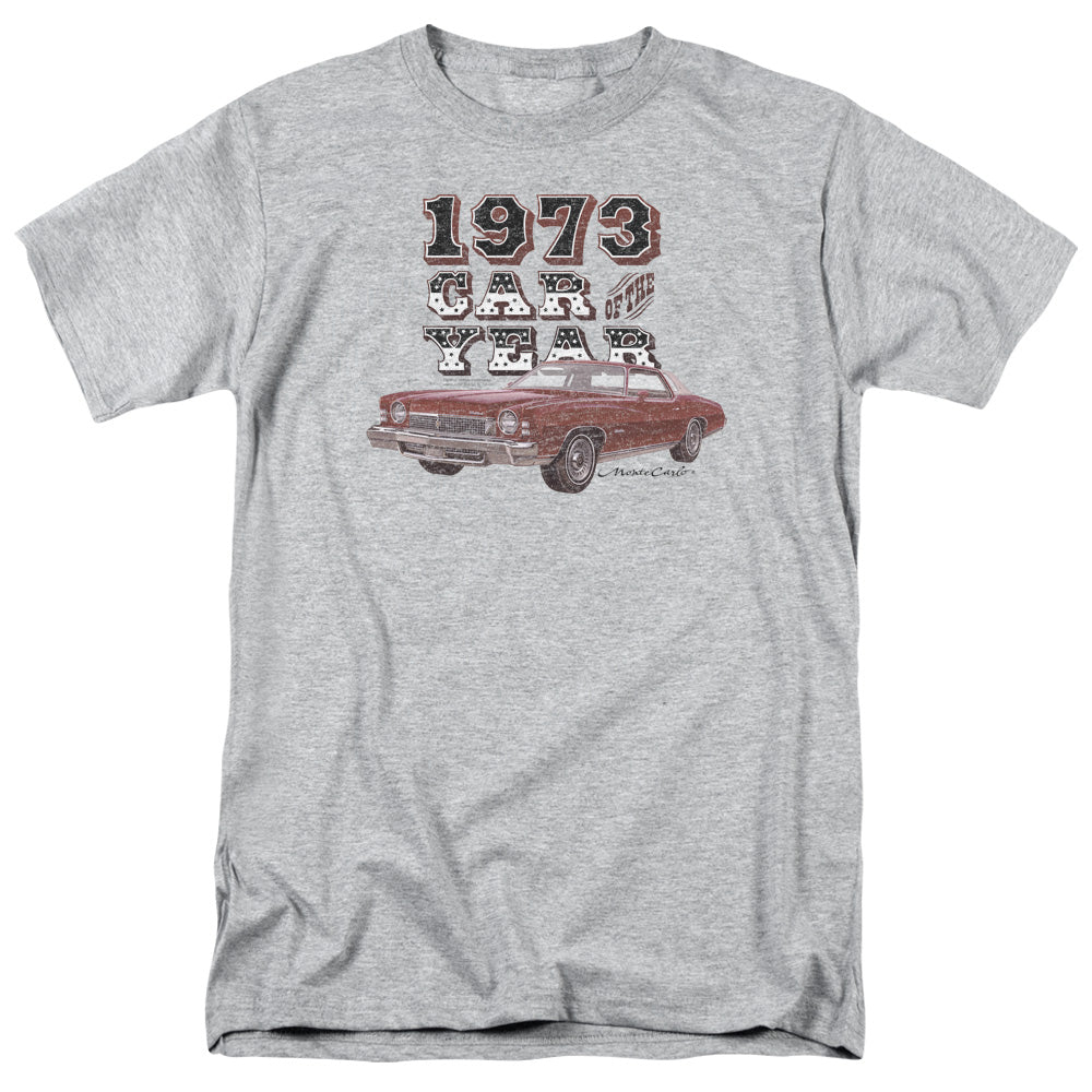 AN OFFCIALLY LICENSED CHEVROLET CAR OF THE YEAR MEN'S REGULAR FIT T-SHIRT ATHLETIC HEATHER