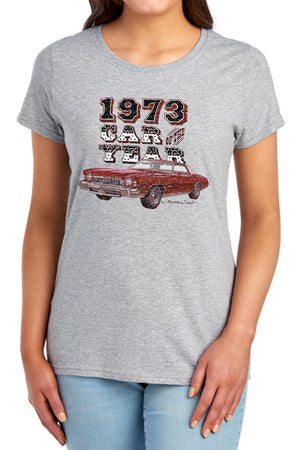 AN OFFCIALLY LICENSED CHEVROLET CAR OF THE YEAR WOMEN'S REGULAR FIT T-SHIRT ATHLETIC HEATHER