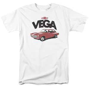 AN OFFCIALLY LICENSED CHEVROLET ROUGH VEGA MEN'S REGULAR FIT T-SHIRT WHITE