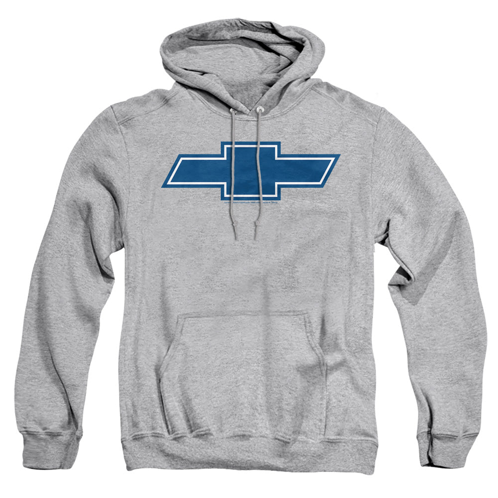 AN OFFCIALLY LICENSED CHEVROLET SIMPLE VINTAGE BOWTIE ADULT UNISEX PULLOVER HOODIE ATHLETIC HEATHER