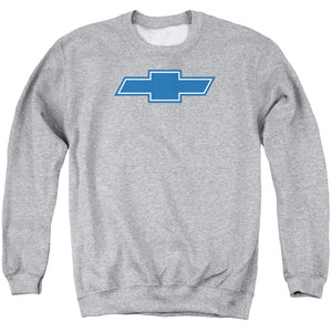 AN OFFCIALLY LICENSED CHEVROLET SIMPLE VINTAGE BOWTIE ADULT UNISEX CREWNECK SWEATSHIRT ATHLETIC HEATHER