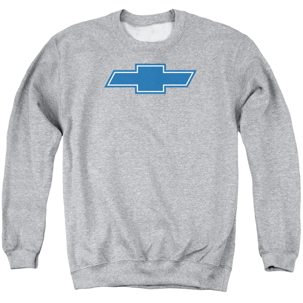 AN OFFCIALLY LICENSED CHEVROLET SIMPLE VINTAGE BOWTIE ADULT UNISEX CREWNECK SWEATSHIRT ATHLETIC HEATHER