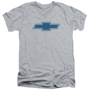 AN OFFCIALLY LICENSED CHEVROLET SIMPLE VINTAGE BOWTIE MEN'S V-NECK T-SHIRT ATHLETIC HEATHER