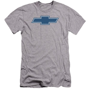 AN OFFCIALLY LICENSED CHEVROLET SIMPLE VINTAGE BOWTIE MEN'S PREMIUM SLIM FIT T-SHIRT ATHLETIC HEATHER