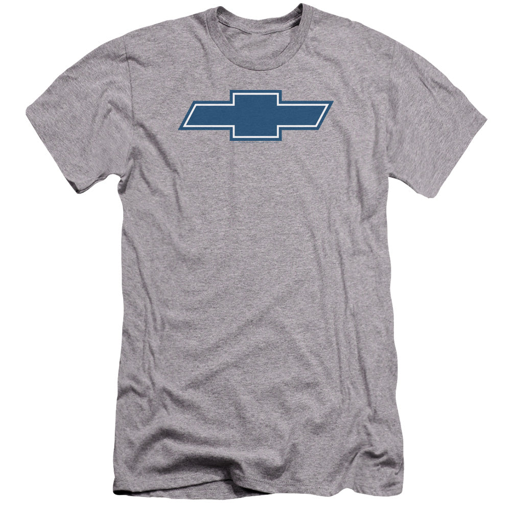 AN OFFCIALLY LICENSED CHEVROLET SIMPLE VINTAGE BOWTIE MEN'S PREMIUM SLIM FIT T-SHIRT ATHLETIC HEATHER