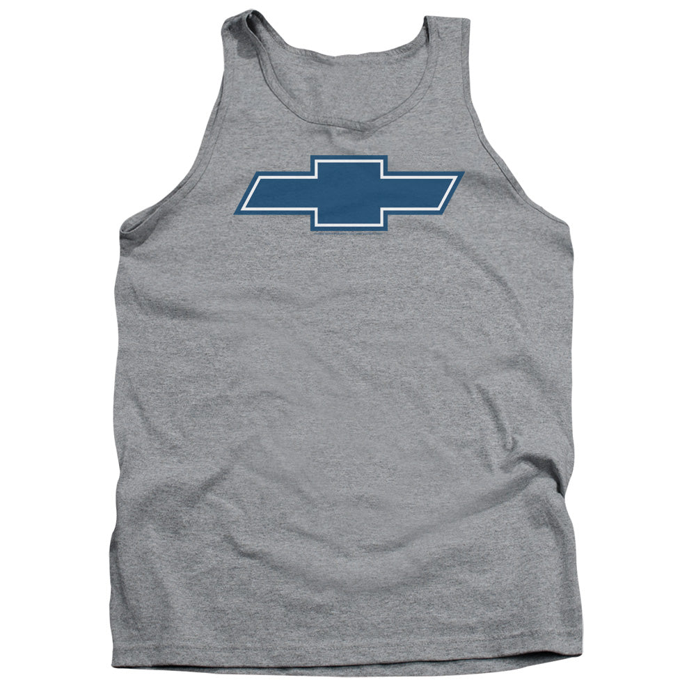 AN OFFCIALLY LICENSED CHEVROLET SIMPLE VINTAGE BOWTIE ADULT UNISEX TANK TOP ATHLETIC HEATHER
