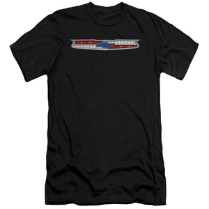 AN OFFCIALLY LICENSED CHEVROLET 56 BEL AIR EMBLEM MEN'S PREMIUM SLIM FIT T-SHIRT BLACK