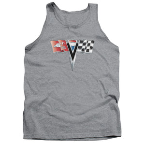 AN OFFCIALLY LICENSED CHEVROLET 2ND GEN VETTE NOSE EMBLEM ADULT UNISEX TANK TOP ATHLETIC HEATHER