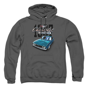 AN OFFCIALLY LICENSED CHEVROLET CLASSIC CAMARO ADULT UNISEX PULLOVER HOODIE CHARCOAL