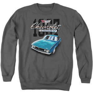 AN OFFCIALLY LICENSED CHEVROLET CLASSIC CAMARO ADULT UNISEX CREWNECK SWEATSHIRT CHARCOAL