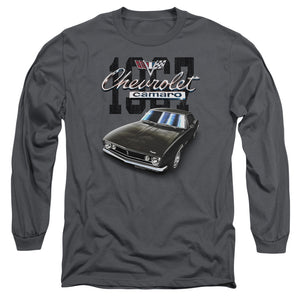 AN OFFCIALLY LICENSED CHEVROLET CLASSIC CAMARO MEN'S LONG SLEEVE T-SHIRT CHARCOAL