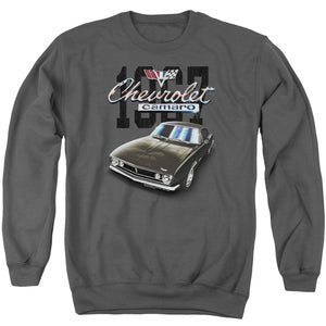AN OFFCIALLY LICENSED CHEVROLET CLASSIC CAMARO ADULT UNISEX CREWNECK SWEATSHIRT CHARCOAL