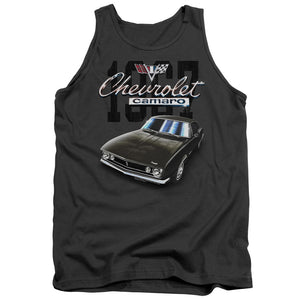 AN OFFCIALLY LICENSED CHEVROLET CLASSIC CAMARO ADULT UNISEX TANK TOP CHARCOAL