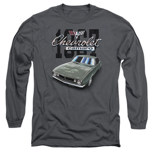 AN OFFCIALLY LICENSED CHEVROLET CLASSIC CAMARO MEN'S LONG SLEEVE T-SHIRT CHARCOAL