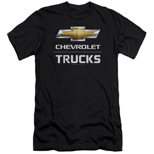 AN OFFCIALLY LICENSED CHEVROLET TRUCKS MEN'S PREMIUM SLIM FIT T-SHIRT BLACK