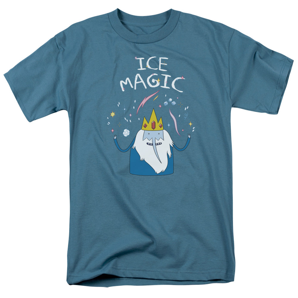 AN OFFCIALLY LICENSED ADVENTURE TIME ICE MAGIC MEN'S REGULAR FIT T-SHIRT SLATE