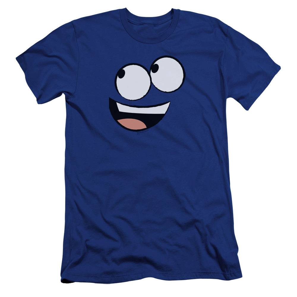 AN OFFCIALLY LICENSED FOSTERS BLUE FACE MEN'S PREMIUM SLIM FIT T-SHIRT ROYAL