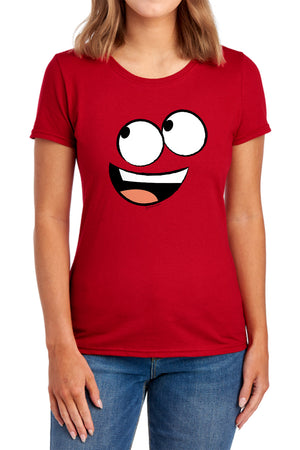 AN OFFCIALLY LICENSED FOSTERS BLUE FACE WOMEN'S REGULAR FIT T-SHIRT ROYAL