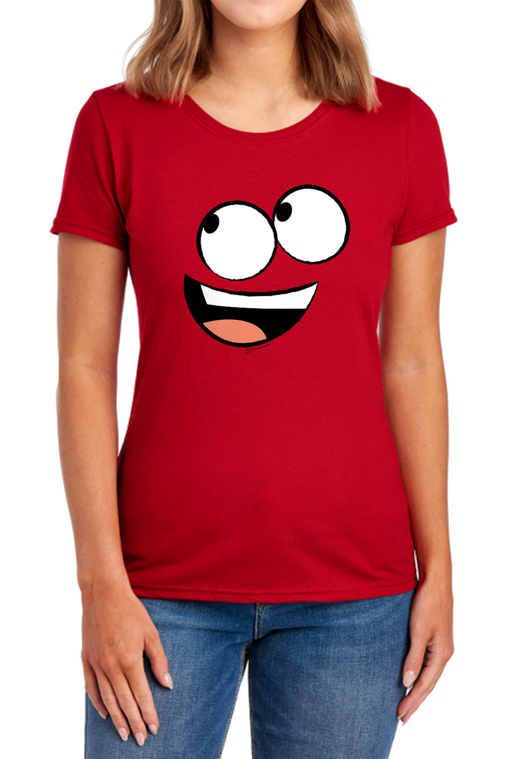 AN OFFCIALLY LICENSED FOSTERS BLUE FACE WOMEN'S REGULAR FIT T-SHIRT ROYAL