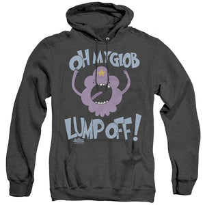 AN OFFCIALLY LICENSED ADVENTURE TIME LUMP OFF ADULT UNISEX HEATHER PULLOVER HOODIE BLACK