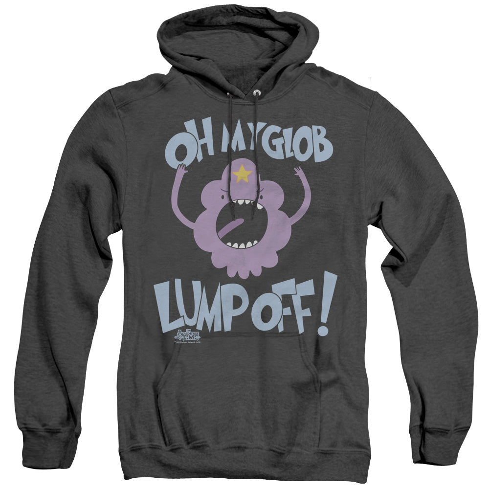 AN OFFCIALLY LICENSED ADVENTURE TIME LUMP OFF ADULT UNISEX HEATHER PULLOVER HOODIE BLACK