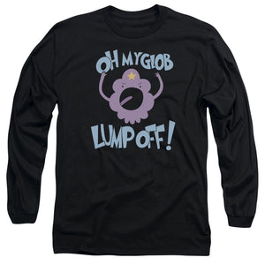AN OFFCIALLY LICENSED ADVENTURE TIME LUMP OFF MEN'S LONG SLEEVE T-SHIRT BLACK