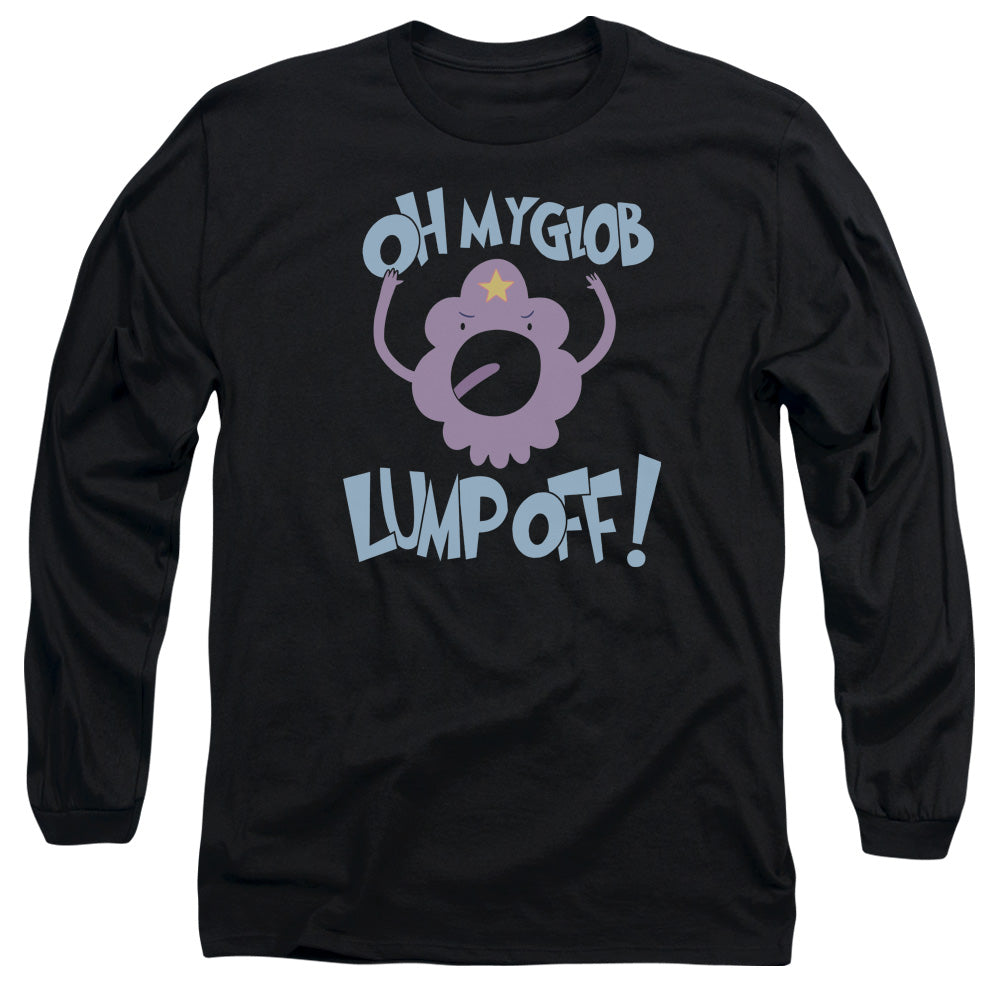AN OFFCIALLY LICENSED ADVENTURE TIME LUMP OFF MEN'S LONG SLEEVE T-SHIRT BLACK