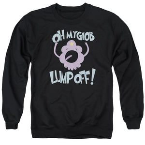 AN OFFCIALLY LICENSED ADVENTURE TIME LUMP OFF ADULT UNISEX CREWNECK SWEATSHIRT BLACK